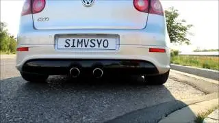 VW Golf 5 R32 stock exhaust vs custom exhaust by BN Pipes
