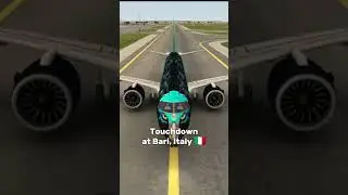 Rare Arrival ✈️ Embraer E295 Touches Down at Bari | #WorldOfAirports #planespotting #bariitaly