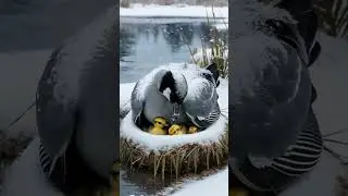 Through Snow and Rain: A Mother Bird&rsquo;s Shelter ❄️🌧️ #nature #wildlife #shorts