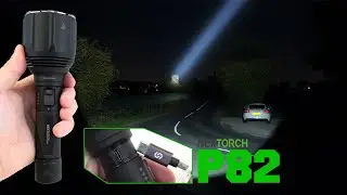 NEXTORCH P82 Flashlight - 1100m range, HOD LED, Type-C charging, one-step strobe, ceramic strike