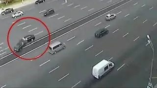 Crash Poetins BMW gefilmd