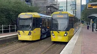 Tram-Spotting At Exchange Quay (28/8/25) | Manchester MetroLink (4K)