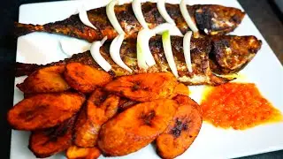 THOMSON FISH WITH PLANTAIN | HOW TO CLEAN & COOK THOMSON FISH | COOK WITH ME CONGOLESE FOOD