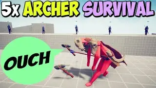 🏹SHARP?! 5x ARCHER Survival vs EVERY FACTION - Totally Accurate Battle Simulator TABS