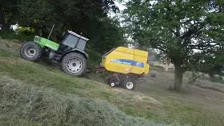 Deutz agrostar DX6.31 en pleine action accompagné d un case puma 240 à l andainage