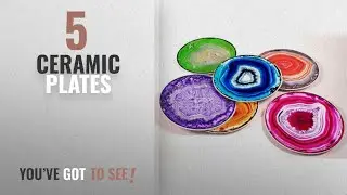 Best Ceramic Plates [2018]: Agate Ceramic Serving Plates - Set of 6