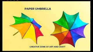 Paper Umbrella Making/Paper Umbrella for Kids/How to make paper umbrella