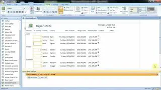 Grouping items on a report