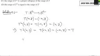 IIT Jam 2020 ||  Linear Algebra Solution.