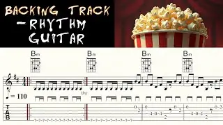 POPCORN | HOT BUTTER | GERSHON KINGSLEY | - Rhythm Guitar | Backing Track | Sheet Music & TAB