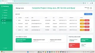 Pharmacy Management System Using Java Servlet and JSP and Mysql in NetBeans Full Project