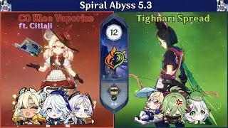 Freeze melting | C0 Klee Vaporize & Tighnari Spread Showcase | SA 5.3 - Floor 12 9 stars [GI 原神]
