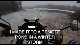 Cold Air, Deep Woods, KLR650 POV &mdash; The Ride to a Silent Remote Pond