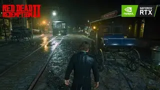 Walking Saint Denis at Night in a Thunderstorm &ndash; Red Dead Redemption 2 4K