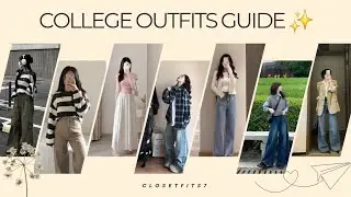 College outfits guide (Genz edition) #fashion #koreanfashion #styleinspo #guide #outfitideas #fyp 