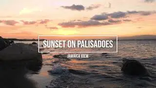 Relaxing Sunset in Palisadoes, Jamaica: Ocean waves stress relief: Jamaica scenery