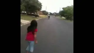 Clown on scooter