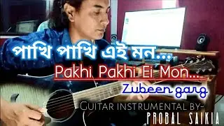 Pakhi Pakhi Ei Mon l Zubeen Garg l Guitar Instrumental l Probal Saikia...