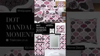 Dusky Rose Dot Mandalas Ogee Patchwork Cheater Quilt