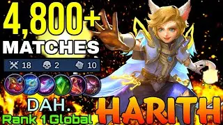 4,800+ Matches Harith 18 Kills No Mercy - Top 1 Global Harith by ᴅᴀꜱʜ .- Mobile Legends