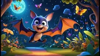 Bat wings go flap flap flap | Animal Nursery Rhyme | Kids Songs | Baby Music