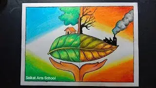Save Tree Save Earth Drawing / Save Earth Save Life Drawing / Environment Day Drawing / Save Nature