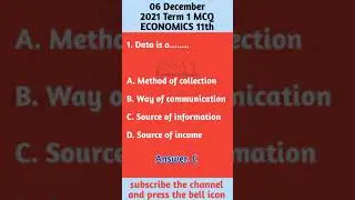 Economics MCQ class11 term 1| economics class11 term 1 mcq !Part 2 Statistics Economics class 11MCQ
