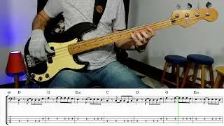 Last Kiss bass play along with tabs