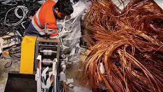 The container is loaded with copper, armored aluminum cables, electric motors, and compressors