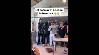 UK Cosplay at a school in Denmark #unitedkingdom #cosplay #shorts