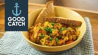 GOOD CATCH Crab Cake Hash & Eggs