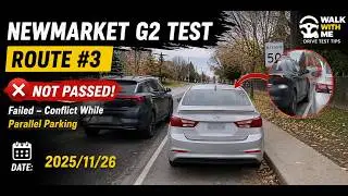 G2 FAIL CONFLICT ON Parallel park #driverslicense #drivingexam #roadtest #drivetest #drivingreview