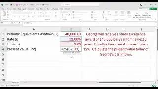 Present Value of Ordinary Annuity Using Excel