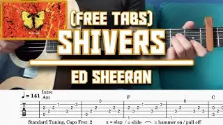 Shivers (TABS) - Ed Sheeran - Acoustic Cover (Fingerstyle Tab Walkthrough)