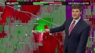 VIDEO: Large wedge tornado near Canton