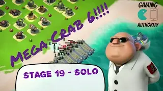 Boom Beach | Mega Crab | Stage 19 | Scorcher and Tanks | Solo attack |