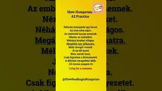 Slow Hungarian &ndash; A2 Practice  -  005  #hungarian #learnhungarian #hungarianA2