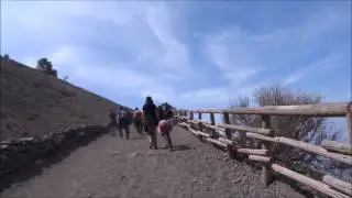 Italy, Naples: Walking up the amazing Mount Vesuvius POV