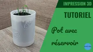 Petit pot avec r&eacute;servoir et motifs en relief - Tuto d&eacute;butant Fusion 360 et Bambu Lab A1