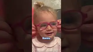 Baby sees mom for first time with new glasses