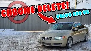 WE CHROME DELETED OUR VOLVO S80 V8! Looks so much better now!
