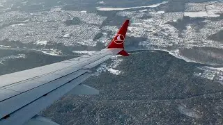Snowy landing -16 •C Vilnius, Lithuania.