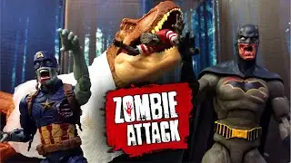 Zombie Attack! | T-Rex vs Zombies | Jurassic World Halloween Special | Stop Motion