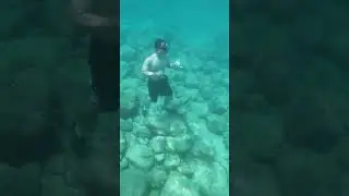 Running man dance emote under water