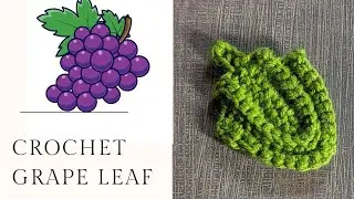 How to crochet a grape leaf | Grape leaf crochet #crochet