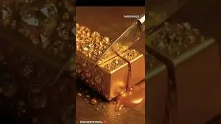 ✨ Gold chocolate cutting..