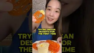 Trying Indian desserts for the first time #indiandessert #indianfood #kulfi #gulabjamun #jalebi