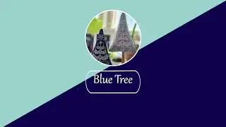 blue tree-machine embroidery design christmas decor