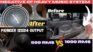 Negative of heavy music system ! Pioneer 1212d4 output ! Best budget bass setup for cars ! #swift