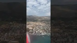 Views from Plane Landing at Split Airport, in Croatia 🇭🇷 #shorts #travel #plane #croatia